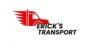 Erick’s Transport logo with red truck icon and sharp-edged design